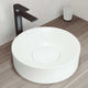 Elan Modern White Matte Stone™ 16 in. Round Vessel Bathroom Sink