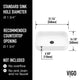 UltraThin™ Modern White Matte Stone™ 21x14 in rectangular vessel bathroom sink