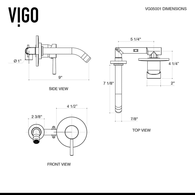 Noma Olus Wall Mount Bathroom Faucet