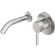 Modern ceramic disc valve faucet in brushed nickel finish with included hardware