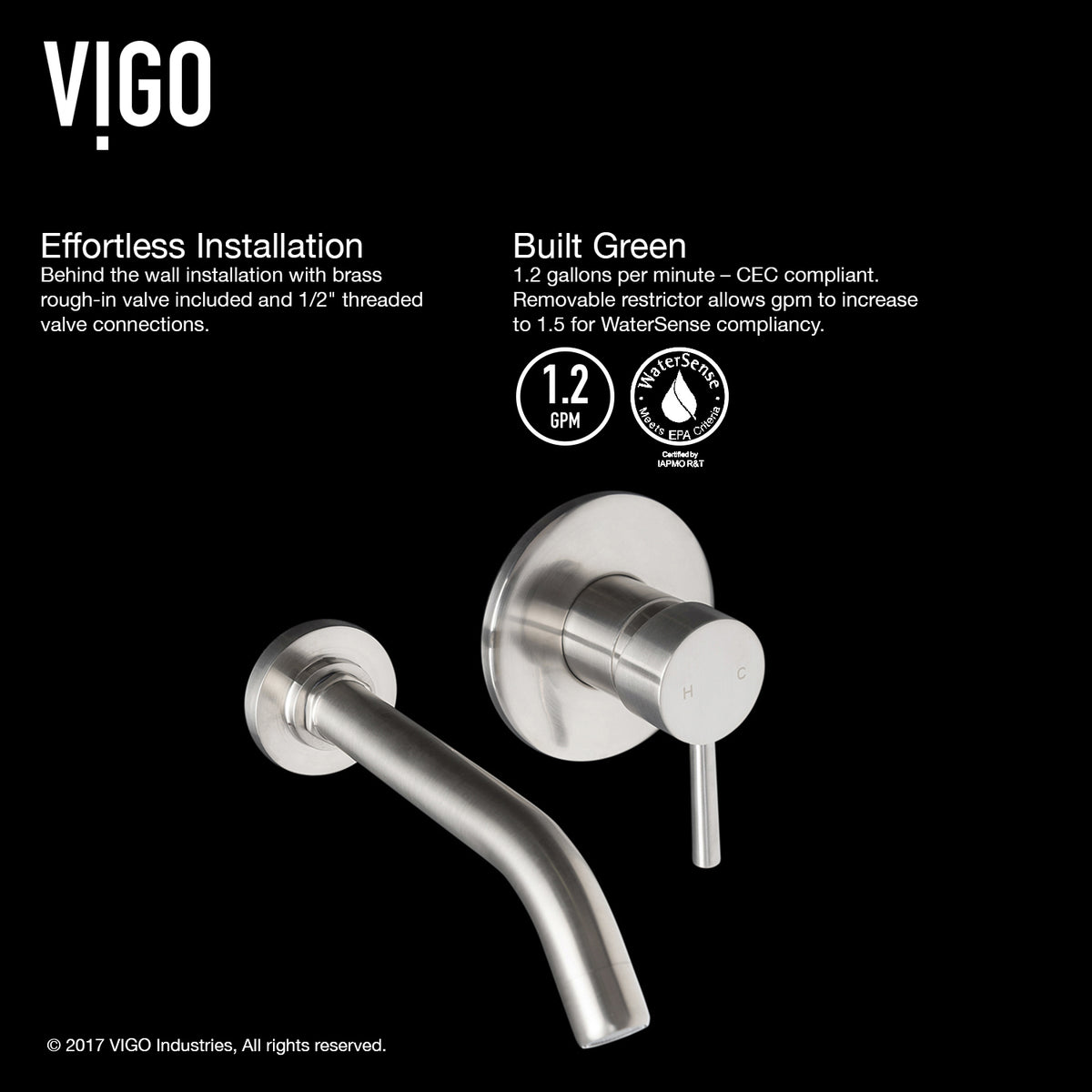 Noma Olus Wall Mount Bathroom Faucet
