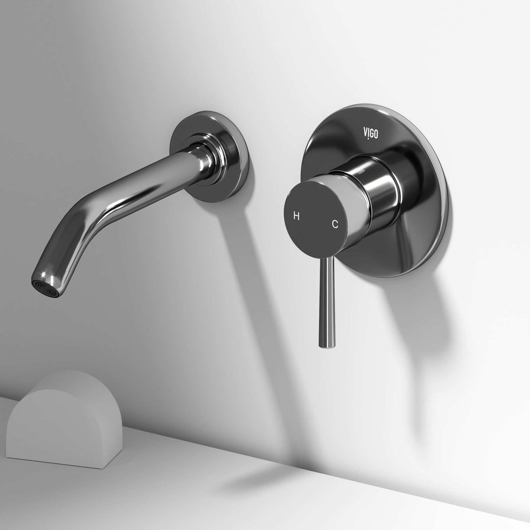Contemporary bathroom faucet with low flow and corrosion-resistant chrome