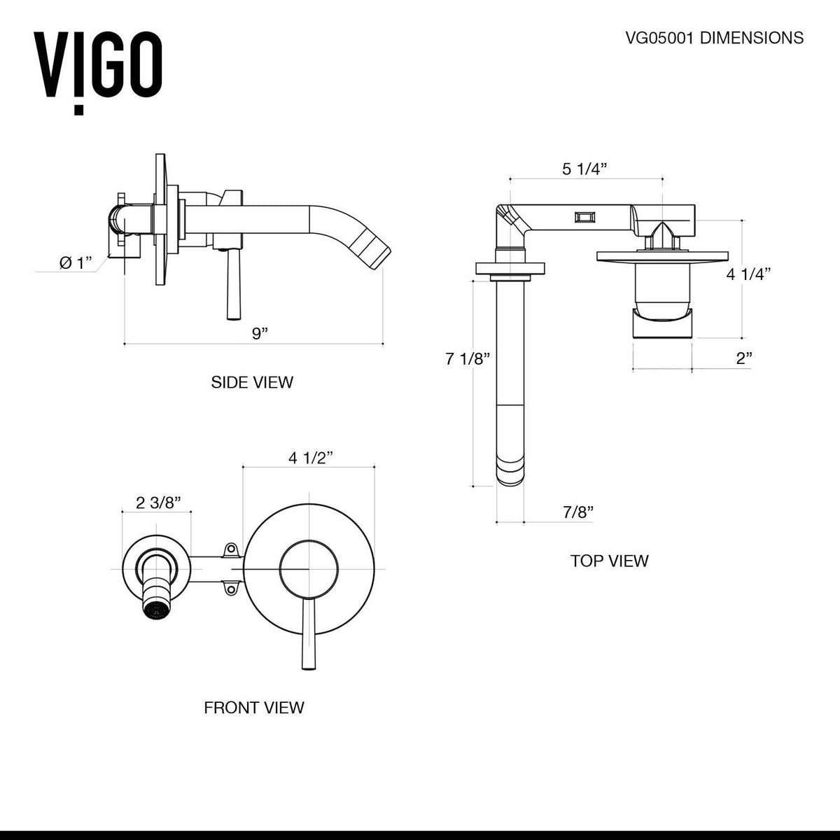 Noma Olus Wall Mount Bathroom Faucet