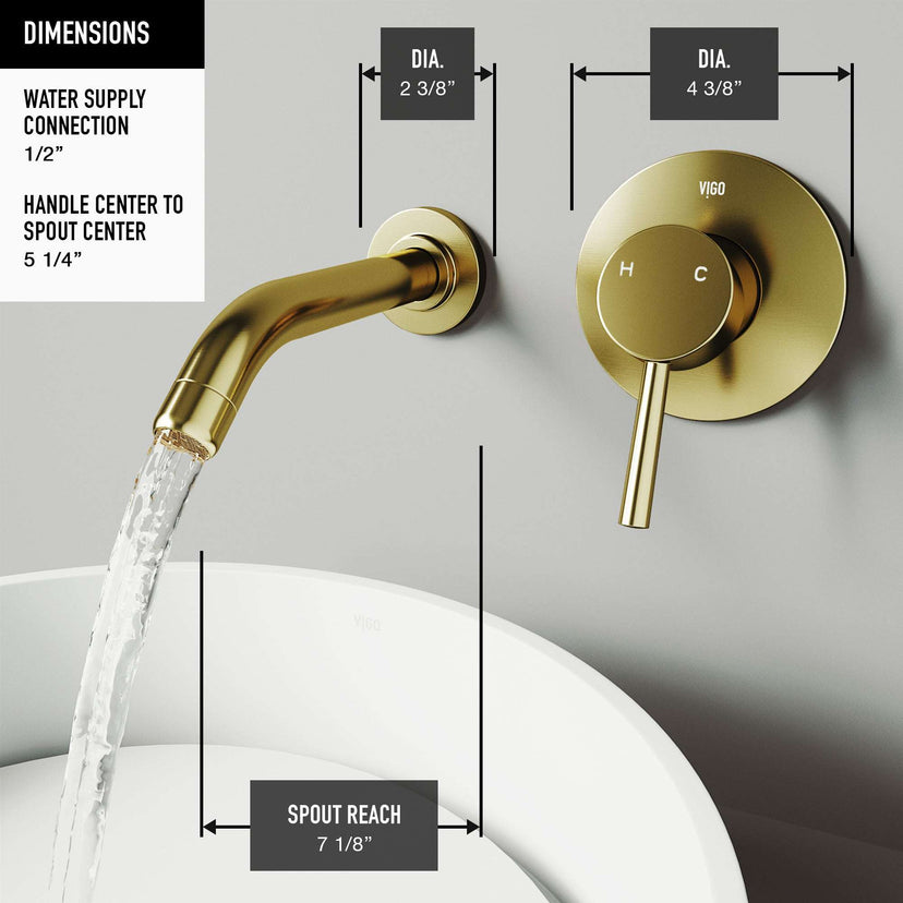 Noma Olus Wall Mount Bathroom Faucet