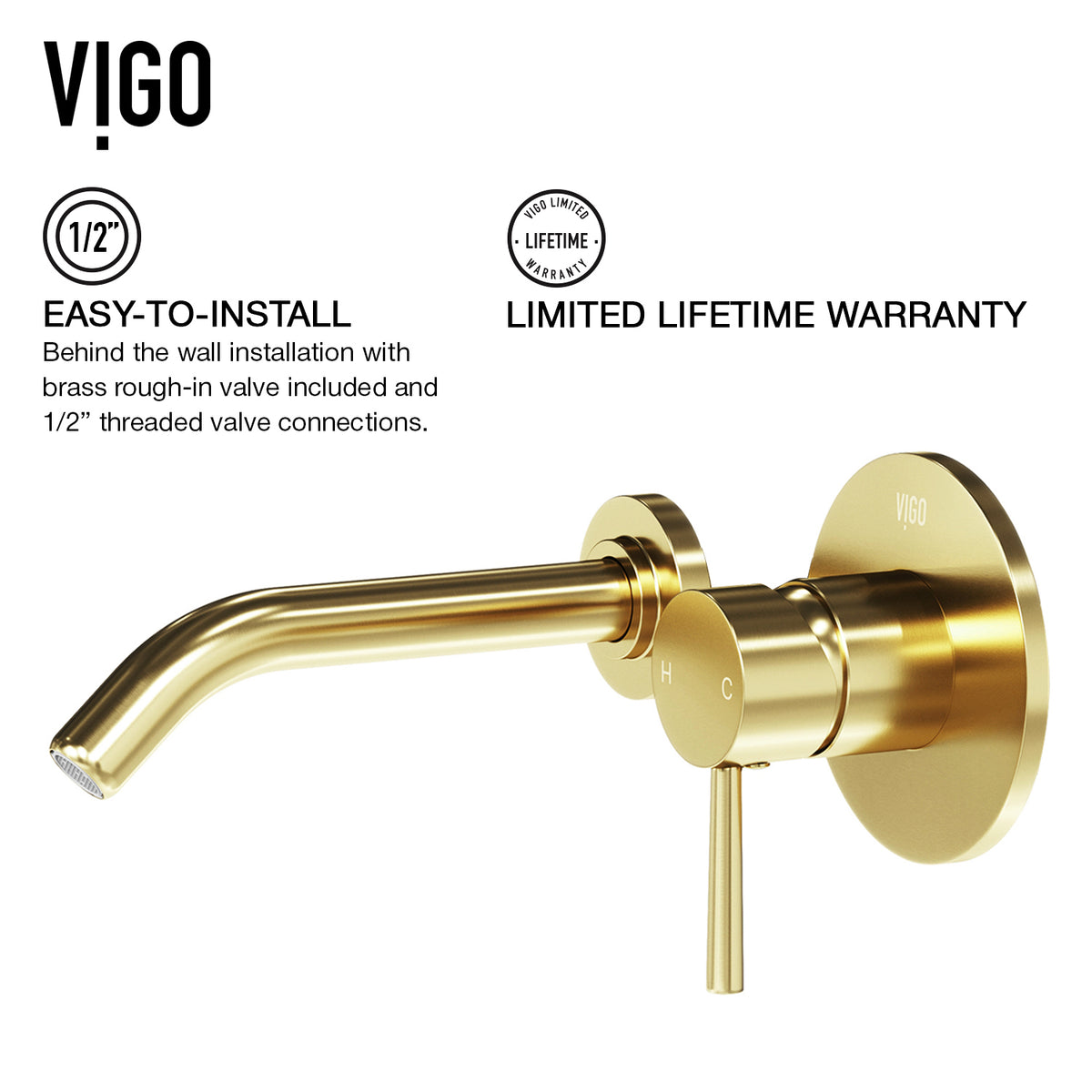 Noma Olus Wall Mount Bathroom Faucet