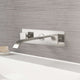 Brushed nickel wall mount bathroom faucet with ceramic disc cartridge