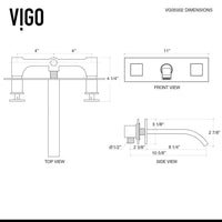 Modern contemporary waterfall spout faucet with knob handles