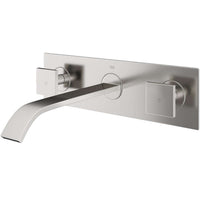 Brass construction wall mount faucet with low flow design