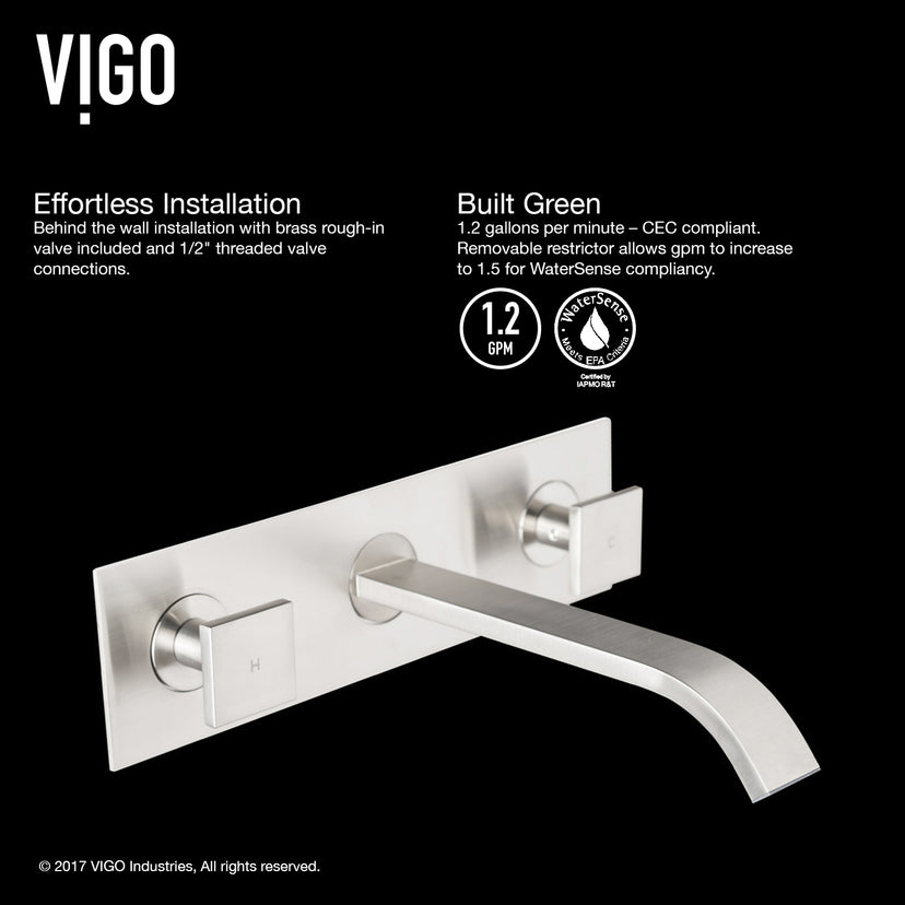Satro Wall Mount Bathroom Faucet