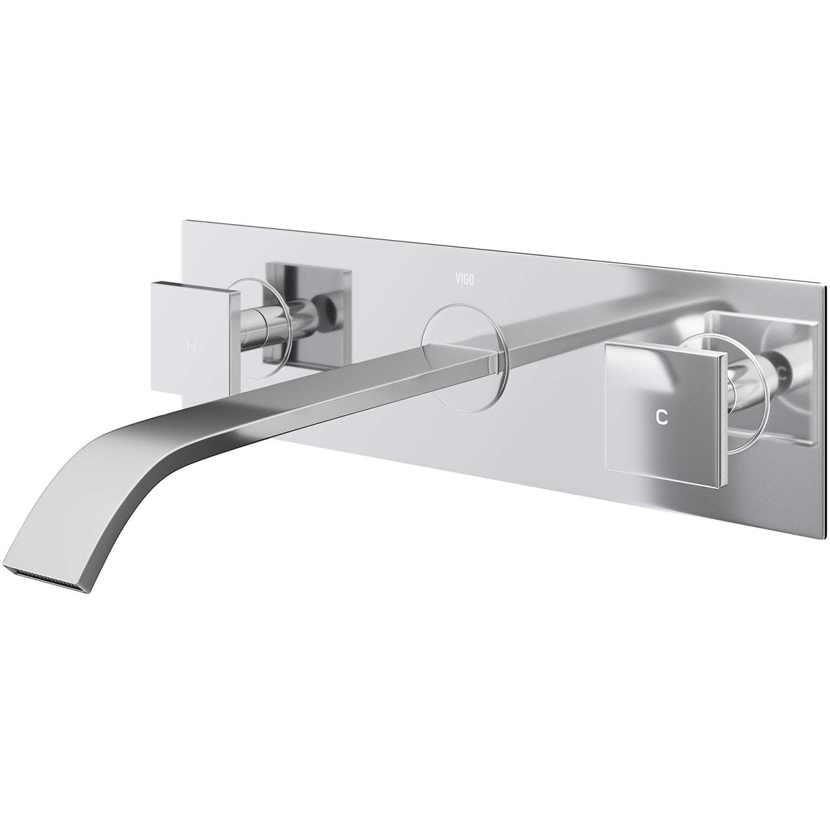Brass construction wall mount faucet with low flow design