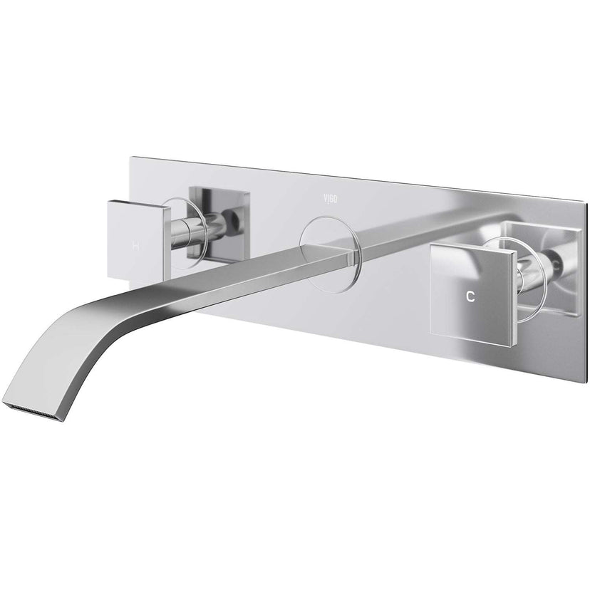 Brass construction wall mount faucet with low flow design