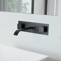 Modern contemporary waterfall spout faucet with knob handles