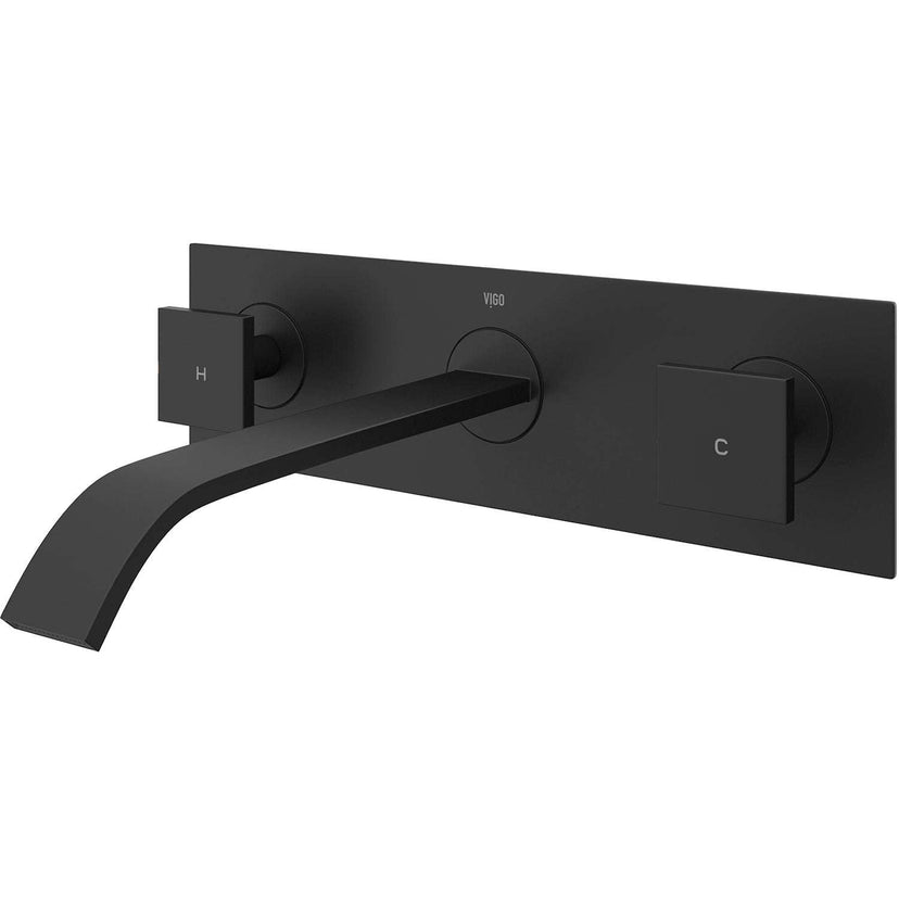 Brass construction wall mount faucet with low flow design