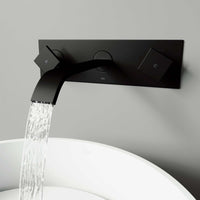 Wall mounted bathroom faucet with drip free ceramic disc valve