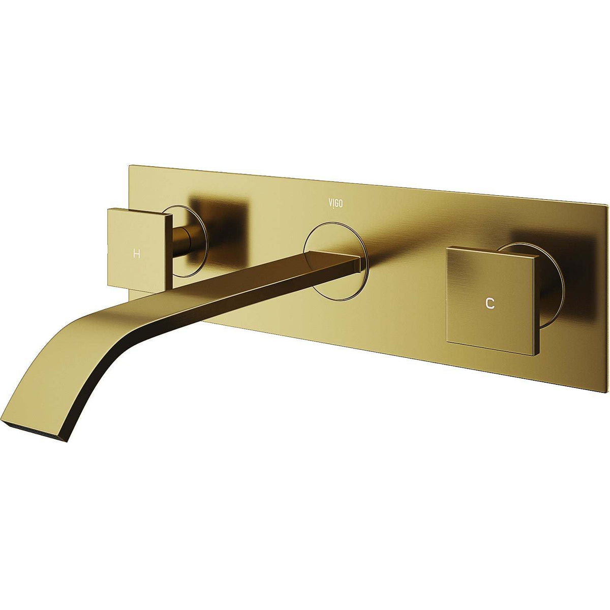 Modern contemporary waterfall spout faucet with knob handles