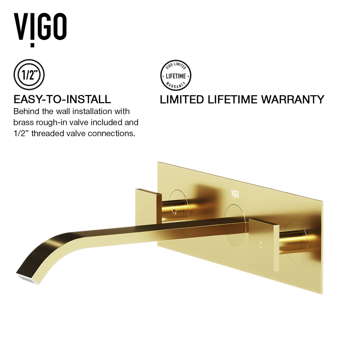 Satro Wall Mount Bathroom Faucet