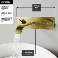 Wall mount faucet with tarnish resistant brass hardware