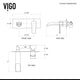 Matte black Paloma wall mount bathroom faucet with waterfall spout and single lever handle