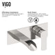 Matte black Paloma wall mount bathroom faucet with 7-inch waterfall spout and single-lever handle