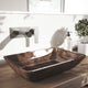 Matte black Paloma wall mount bathroom faucet with waterfall spout and single lever handle
