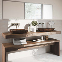 Matte black Paloma wall mount bathroom faucet with 7-inch waterfall spout and single-lever handle
