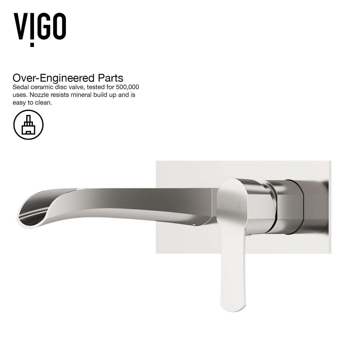 Matte black Paloma 10in wall mount bathroom faucet with waterfall spout and single lever handle