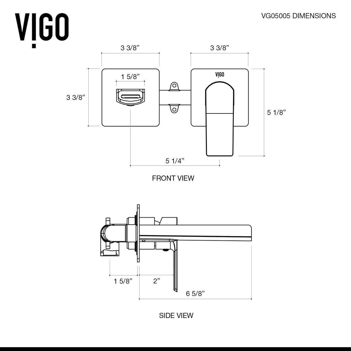 VIGO Amada Atticus 9-inch wall mount bathroom faucet in brushed nickel with waterfall spout and single lever handle