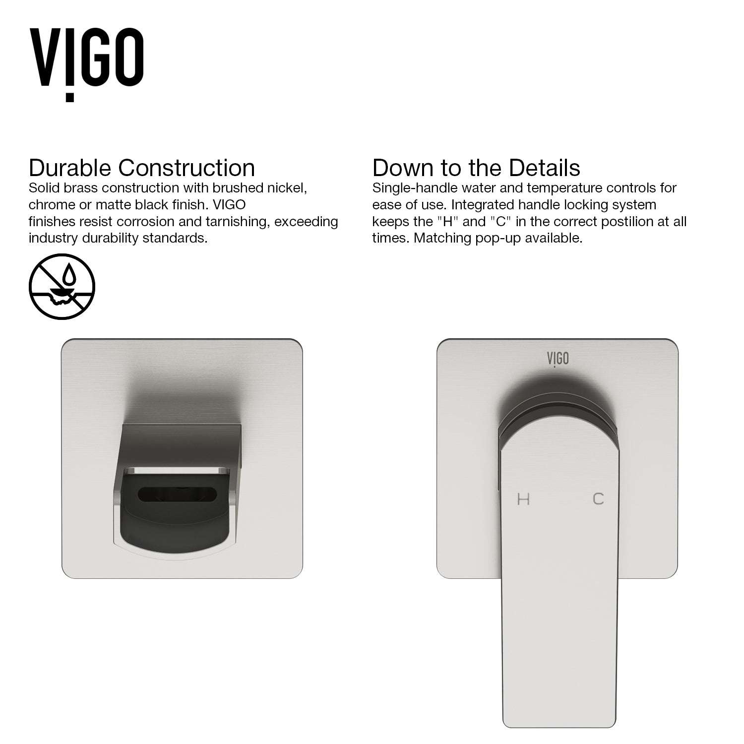 Atticus – Modern Contemporary Wall Mount Bathroom Faucet with