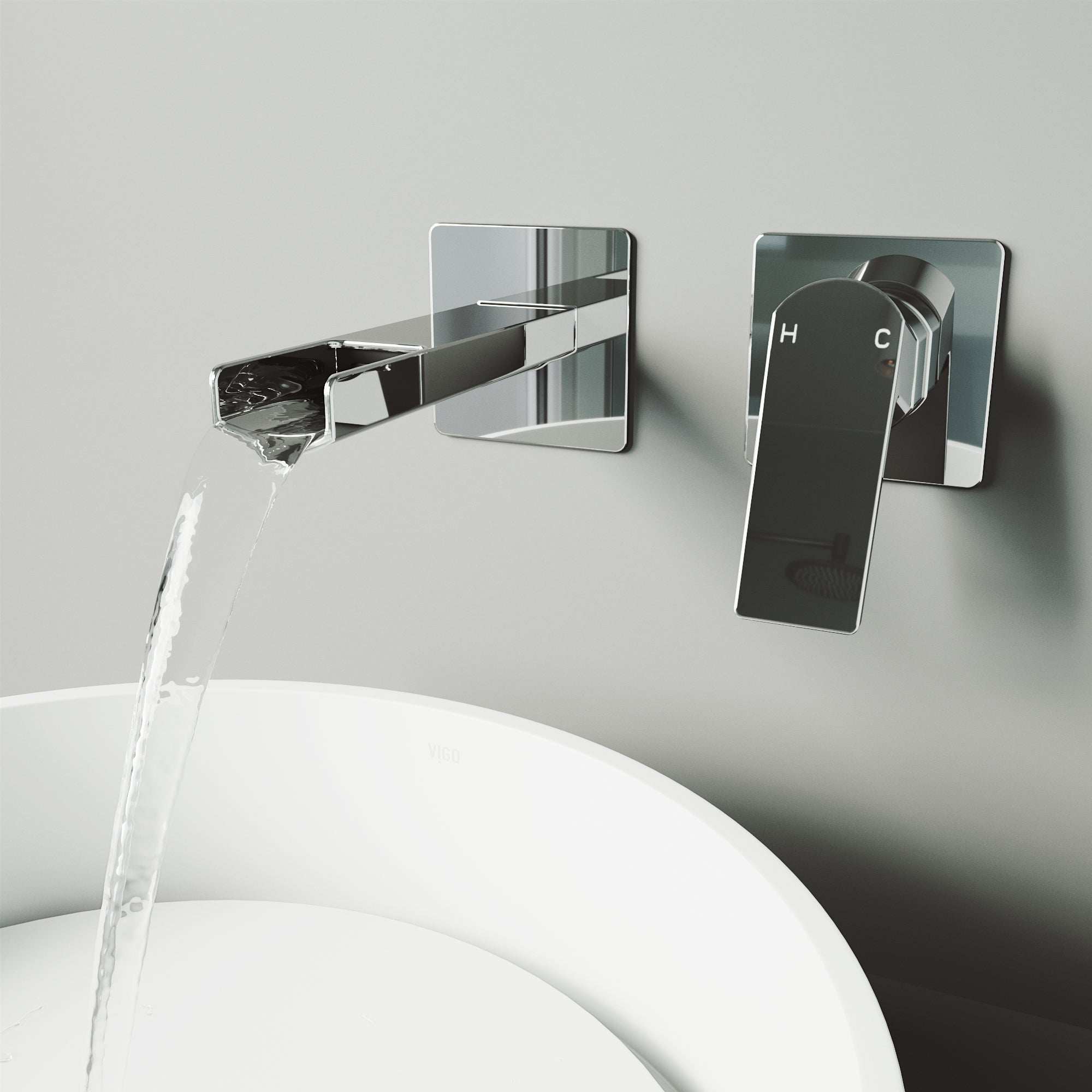 Chrome contemporary bathroom faucet featuring drip-free ceramic disk valve