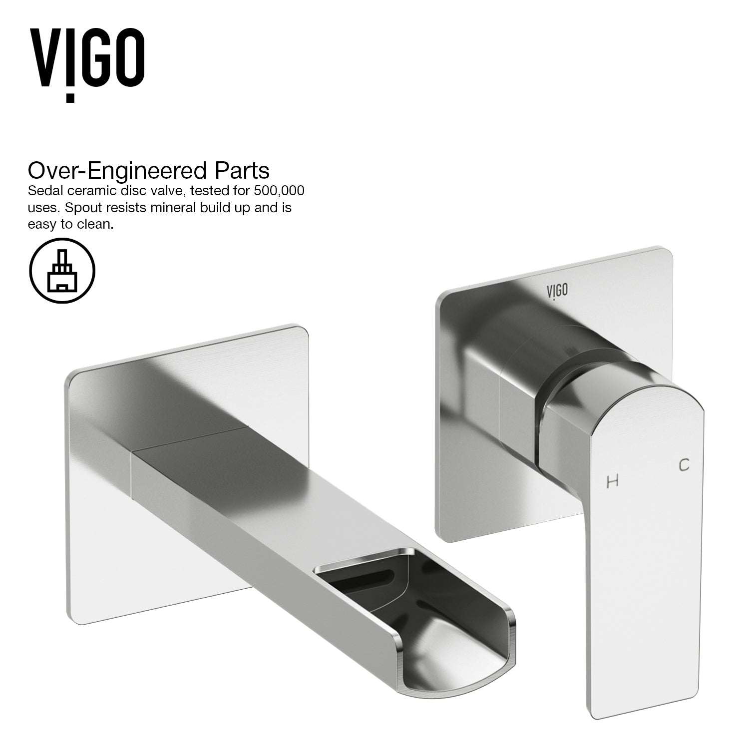 Tarnish-resistant chrome faucet featuring ceramic disc technology and lever handle