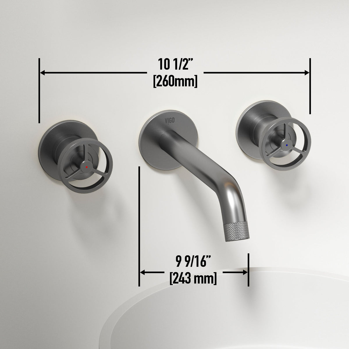Contemporary style wall mount faucet with NPSM connections and low lead compliance