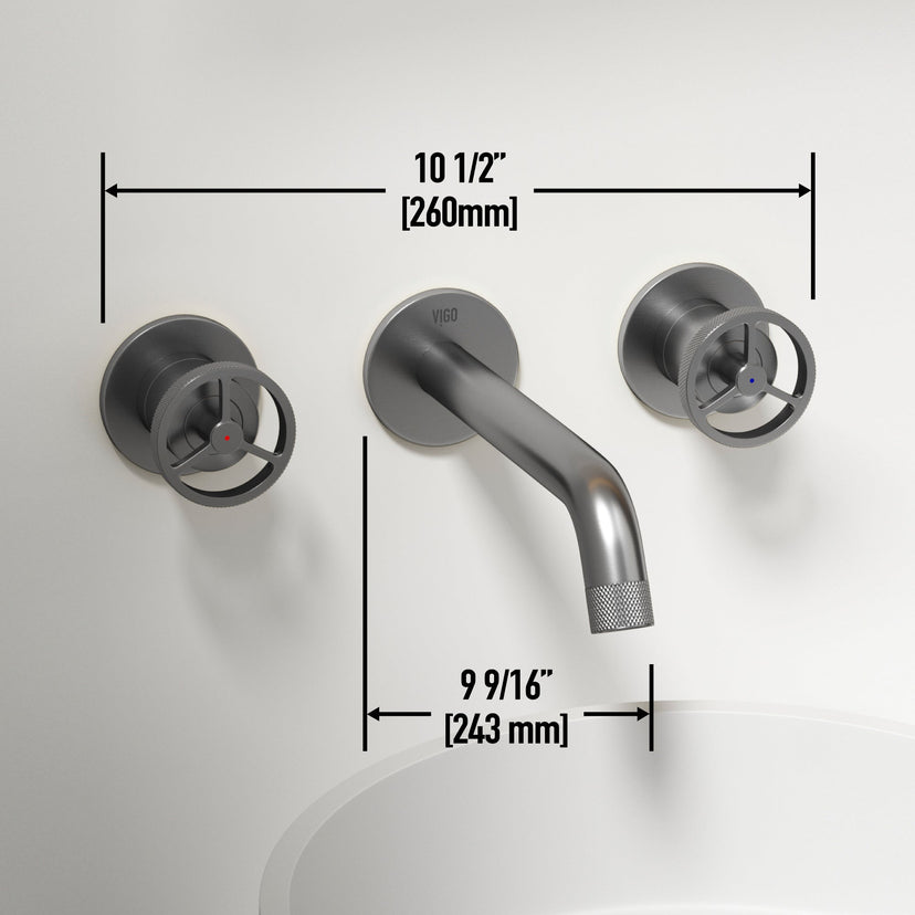 Contemporary style wall mount faucet with NPSM connections and low lead compliance