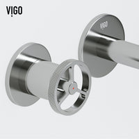 Brass hardware wall mount faucet with fingerprint resistant finish and drip free operation