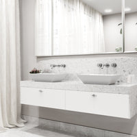 Modern contemporary brass faucet with ceramic disc cartridge and low flow design