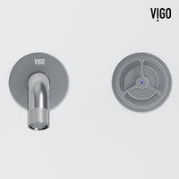 Chrome faucet with knob handles and low arc spout for modern bathrooms