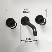 Contemporary style wall mount faucet with NPSM connections and low lead compliance