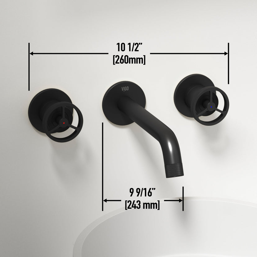 Contemporary style wall mount faucet with NPSM connections and low lead compliance