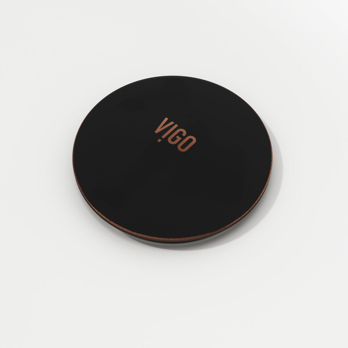 Round brass faucet accessory in antique rubbed bronze finish, modern design, 8-inch height