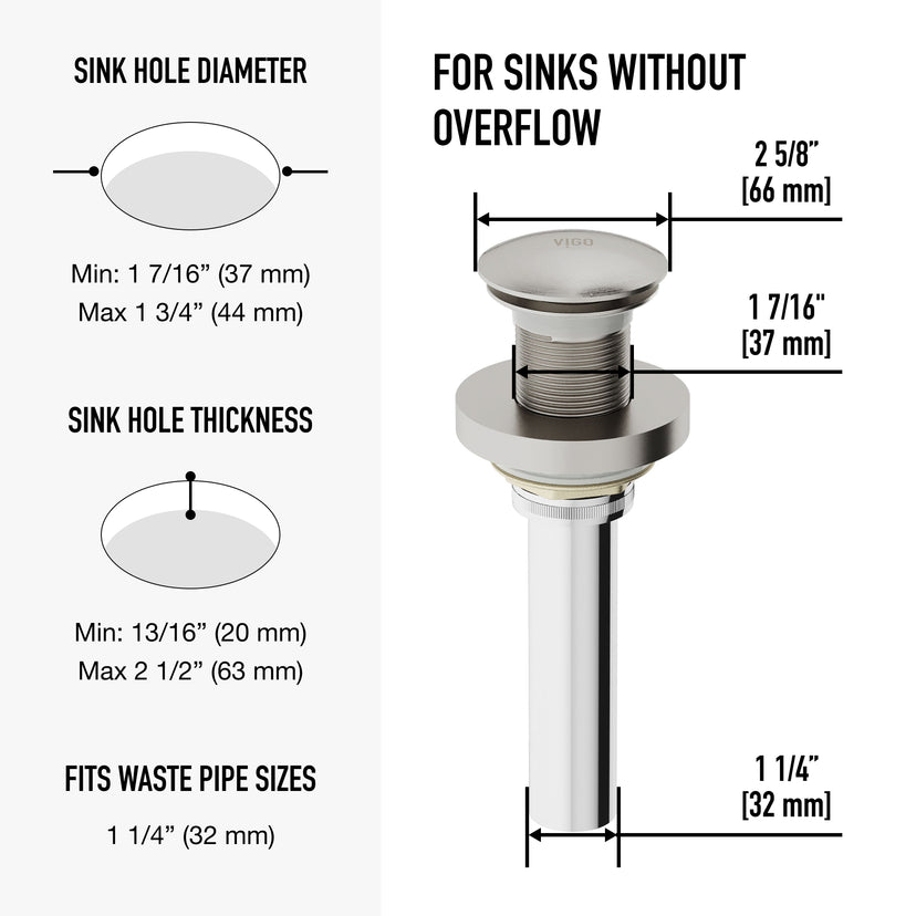 Elan  Bathroom Sink Pop Up Drain Stopper