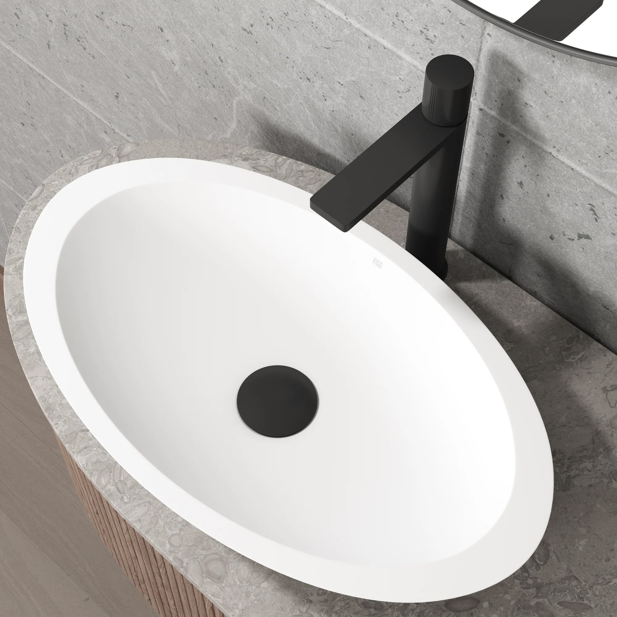 Vigo Vessel sink drain stopper for minimalist bathroom style
