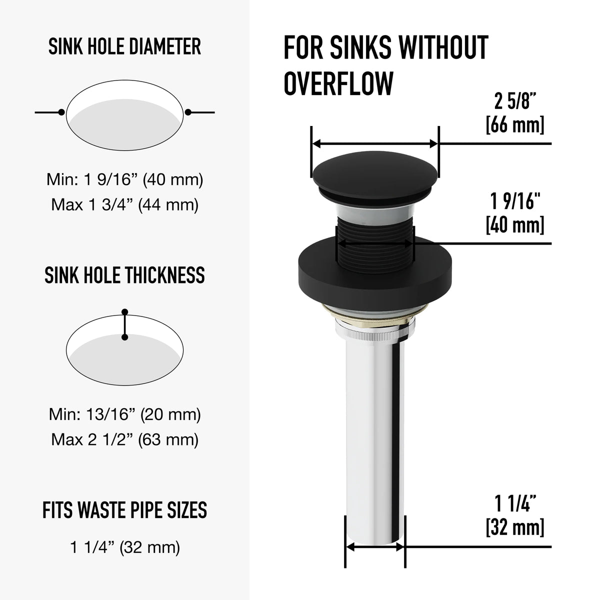 Elan  Bathroom Sink Pop Up Drain Stopper