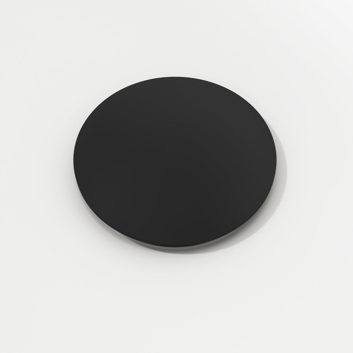 Round brass faucet accessory in matte black finish, modern design, 8-inch height