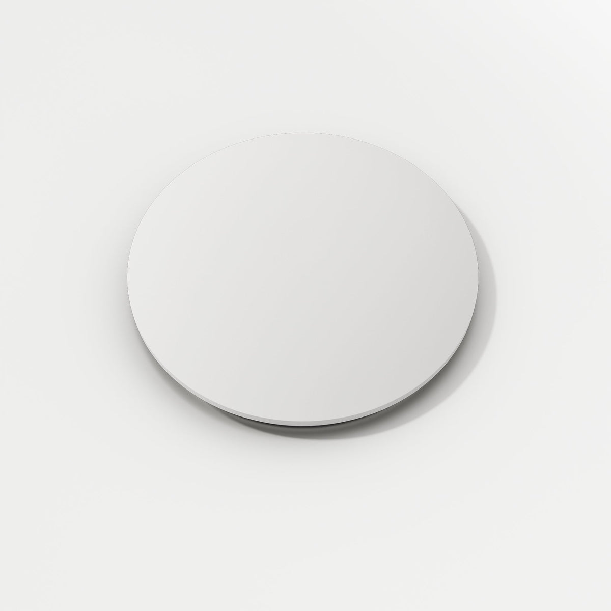 Round brass faucet accessory in matte white finish, modern design, 8-inch height