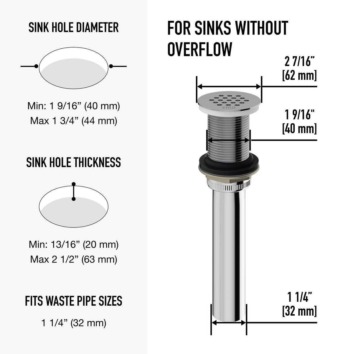 Paloma Bathroom Sink Grid Drain