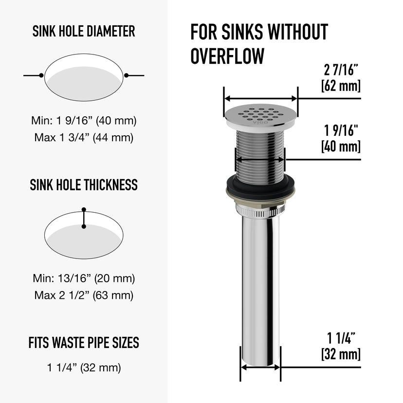 Paloma Bathroom Sink Grid Drain