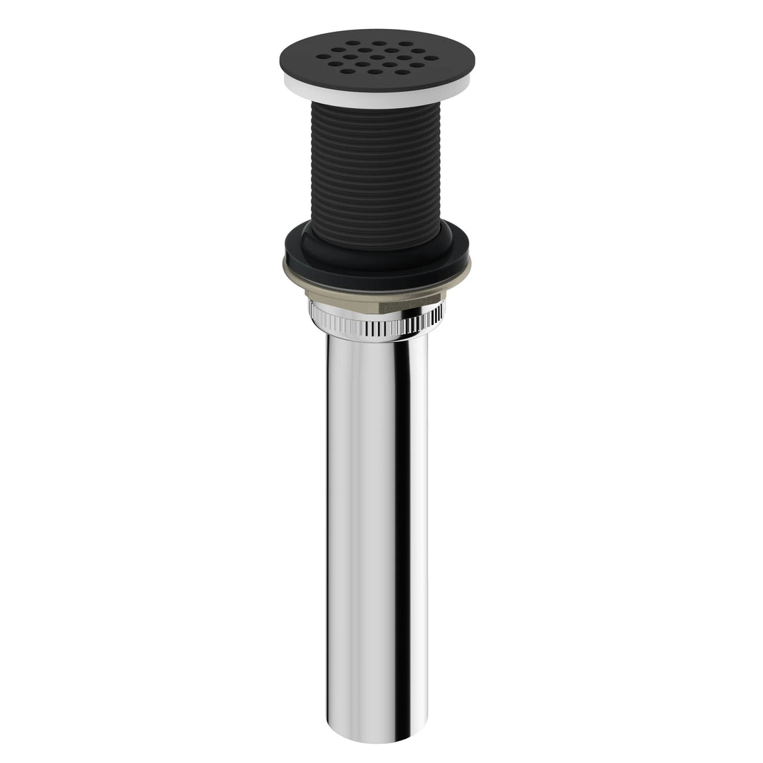 Round matte black faucet accessory, modern design, 8-inch height