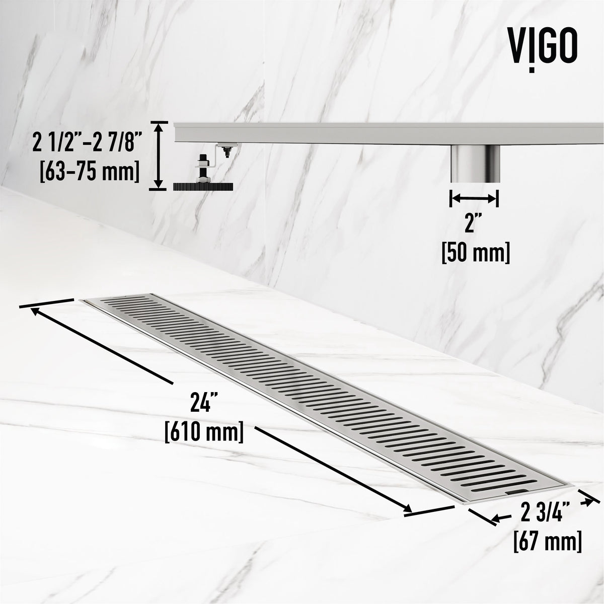 Elan 24 in. Linear Shower Drain