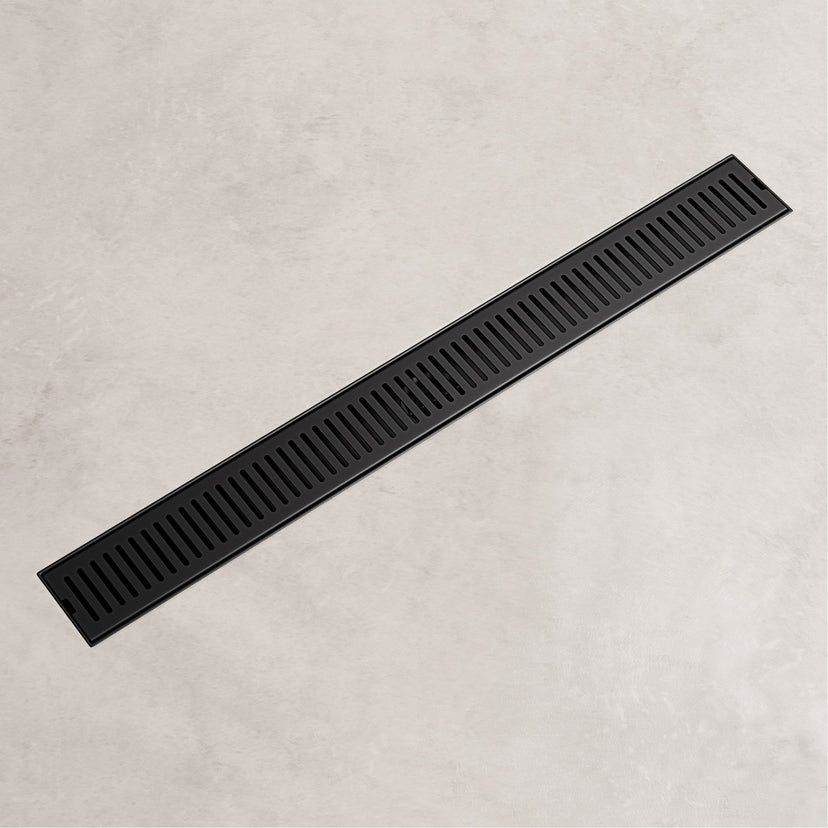 Rectangle matte black shower accessory, brass, modern style, fade and scratch resistant