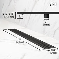 Modern rectangle shower accessory in matte black, brass construction, contemporary design