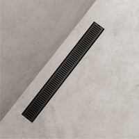 Rectangle brass shower accessory with matte black finish, modern style, commercial use